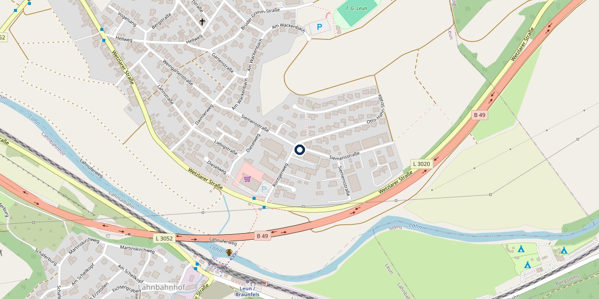 Lageplan: Siemensstraße 25, 35638 Leun